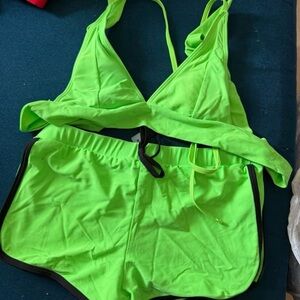 SHEIN Bright Green Two-Piece Set